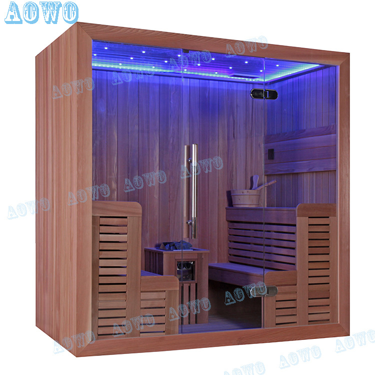 Sauna de vapor de piedra salón de belleza sauna de techo de techo canadiense sauna de madera sauna al aire libre
