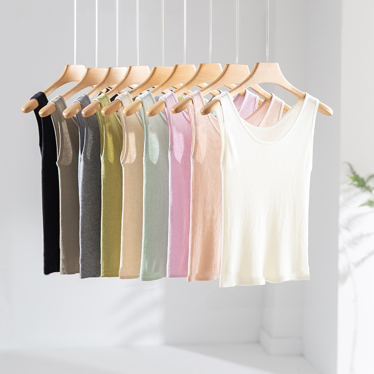 Crewneck Camisole Women's 2025 Summer New Slim-fit Slimming Inner Wearing Outer Wearing Sleeveless Base Shirt Top