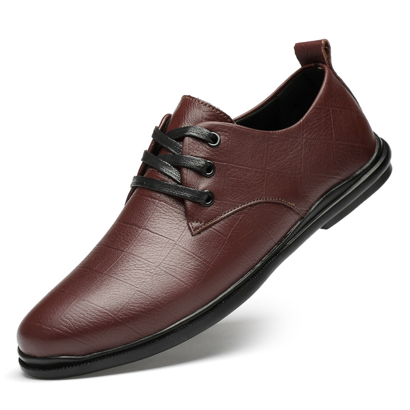 Herren Leder Freizeitschuhe Mit Prägung Arbeitsschuhe Aus Leder_voghion.com