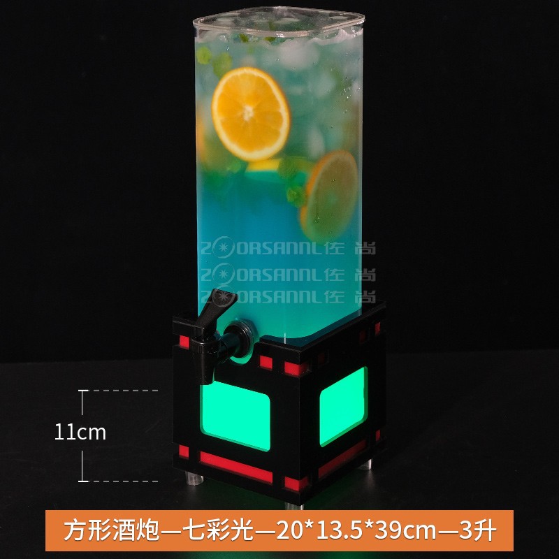 Cañón de vino Bar barril de cerveza especial con grifo claro bar olla de jugo barril de Cola Internet celebridad barril de cerveza de barril contenedor Cañón de vino emisor de luz