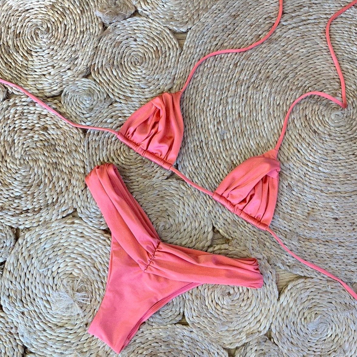 136g Weight Sexy Feel Of Sensation Low Waist Panties Waist Briefs Panties Style Bralette Bra Category Nylon Fabric Type 2 Piece Set Quantity Swimming Pool, Beach Occasion Breathable Function Solid Color Pattern Triangle Cup Bra Cup Women'S Gender Women's Solid Color Nylon Bikinis 2 Piece Set 10