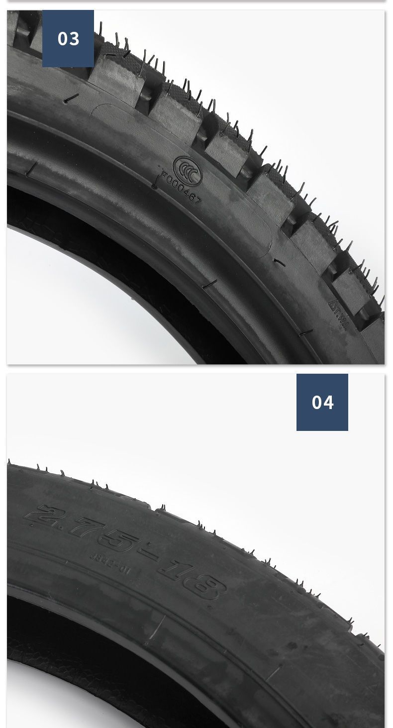 Motorcycle Tire Haojue Qianjiang 3.00-18 Vacuum 125 Motorcycle Front and Rear Tire 275/325-18 Tire