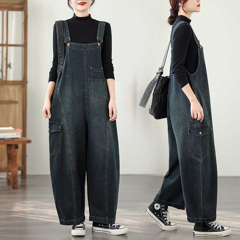 Autumn retro denim overall