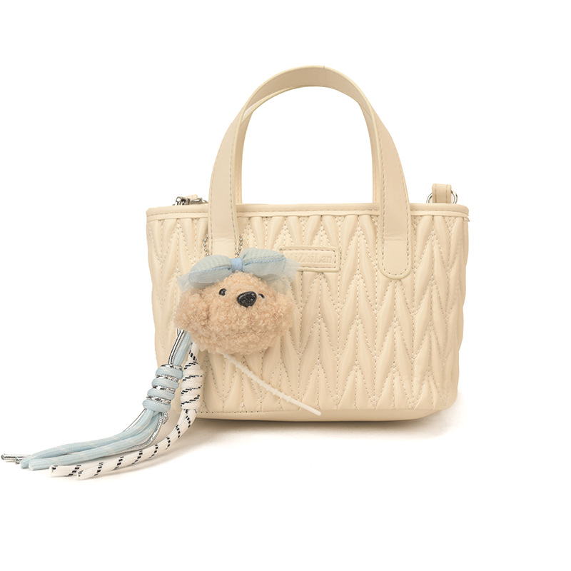 Coreano simple bolso de mano plegable de color sólido bordado de estilo extranjero bolso de hombro para hombres y mujeres nuevos accesorios para niños transfronterizos