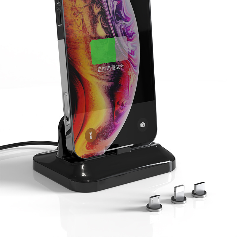 3-in-1-Magnetische Handy-Ladebasis mit QC3.0 kabellos schnelladung und Datenübertragungsunterstützung
