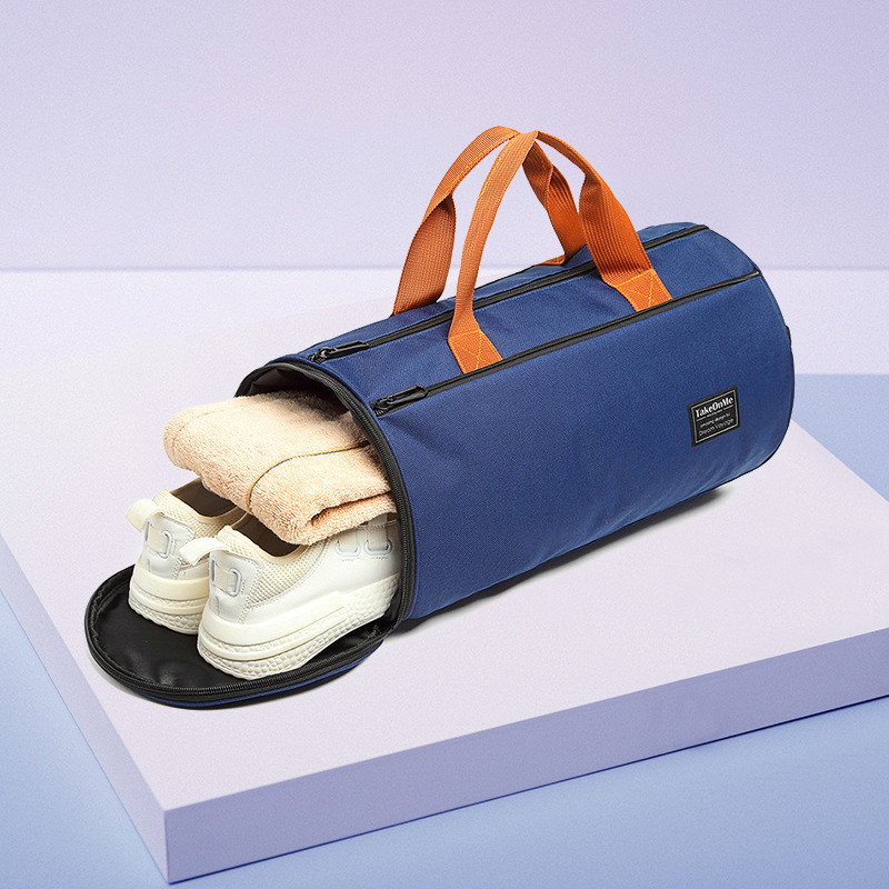 Ready-Made Wet and Dry Separation Fitness Bag for Women, Independent Shoe Compartment, Short-Distance Business Trip Travel Bag, Crossbody Yoga Bag, Drop Shipping