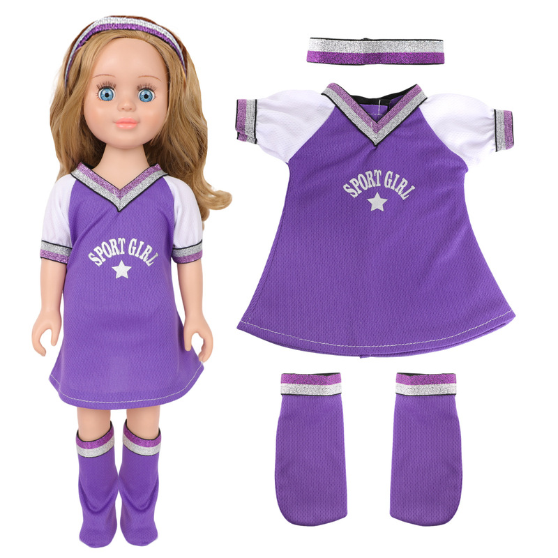18inch American Girl Sportswear Doll Clothes 43cm Shafu Doll Clothes Accessories Three-Piece Set New Hot Sale