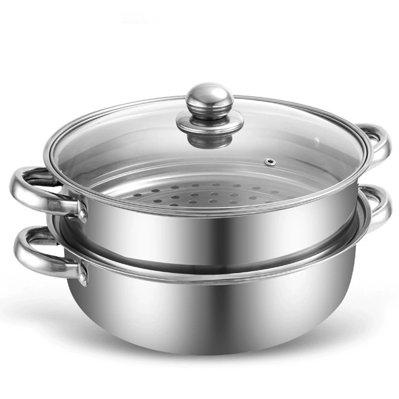 Пароварка из нержавеющей стали многофункциональная домашняя кастрюля для завтрака, многослойная горячая кастрюля, трехслойная, четырехслойная, пятислойная кастрюля для супа, подарочная цветная коробка