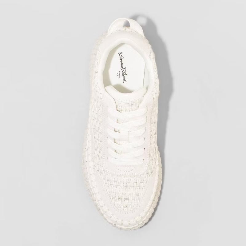 跨境Universal Thread Women's Low Top Woven Lace Up Sneakers|undefined