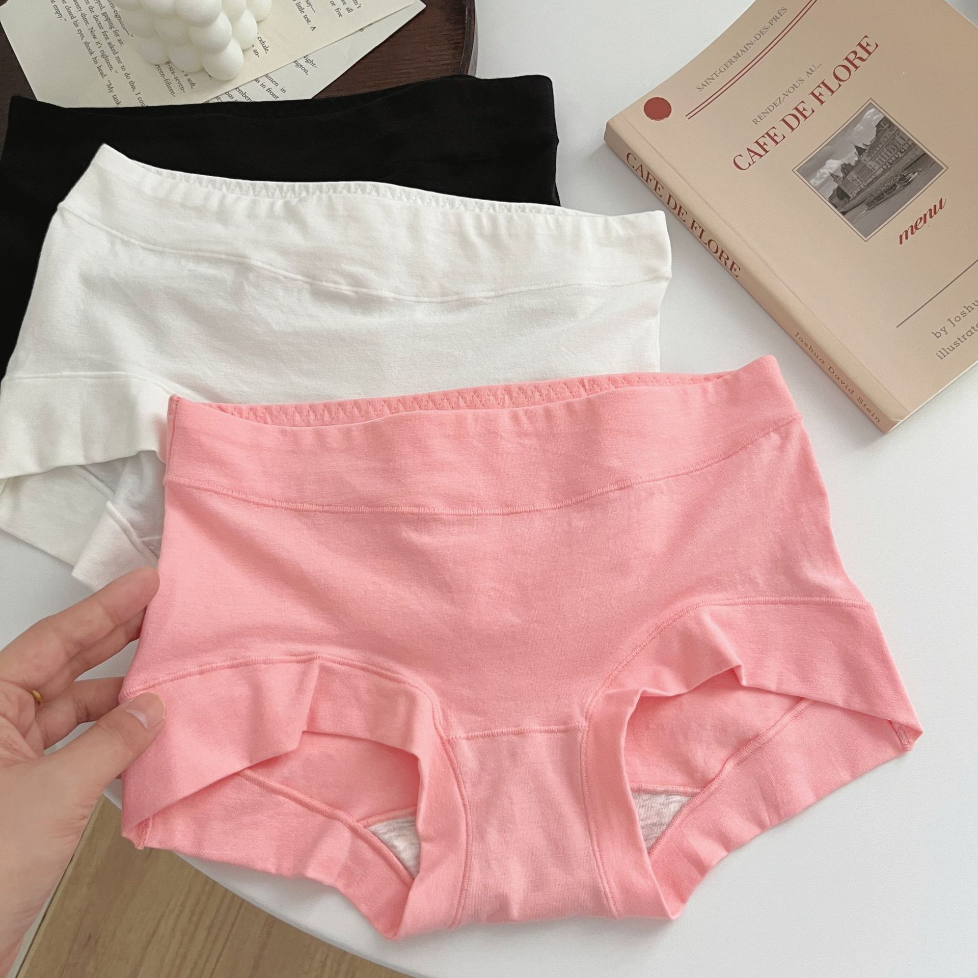 Pantalones de algodón básicas simples de ángulo plano de dama cómodas y versátiles, pantalones de pantalonada de mujer de tamaño grande