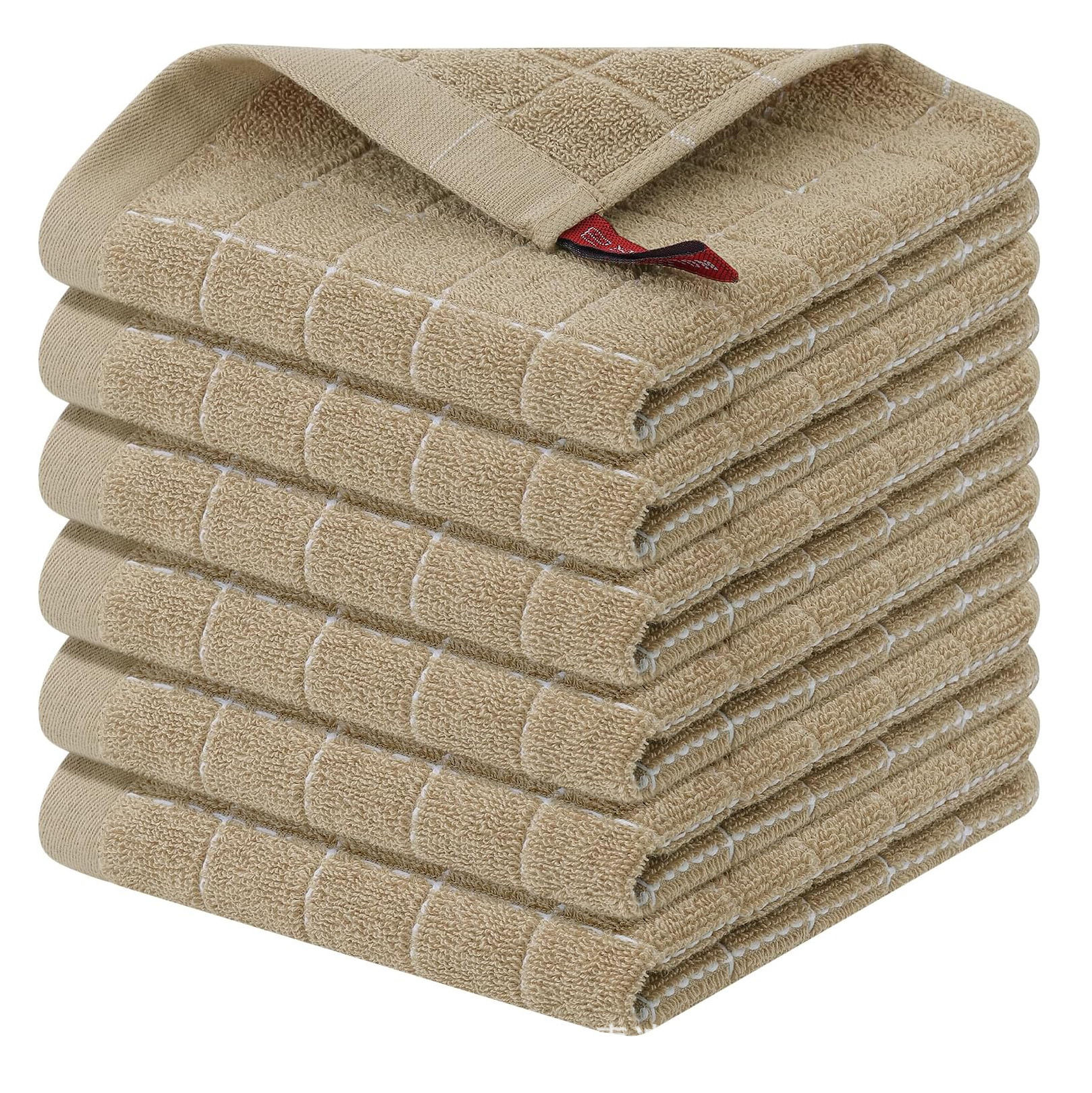 Fabricantes al por mayor toallas de platos de cocina algodón cuadrado transfronterizo amazon caliente toallas cuadradas suaves absorción de agua