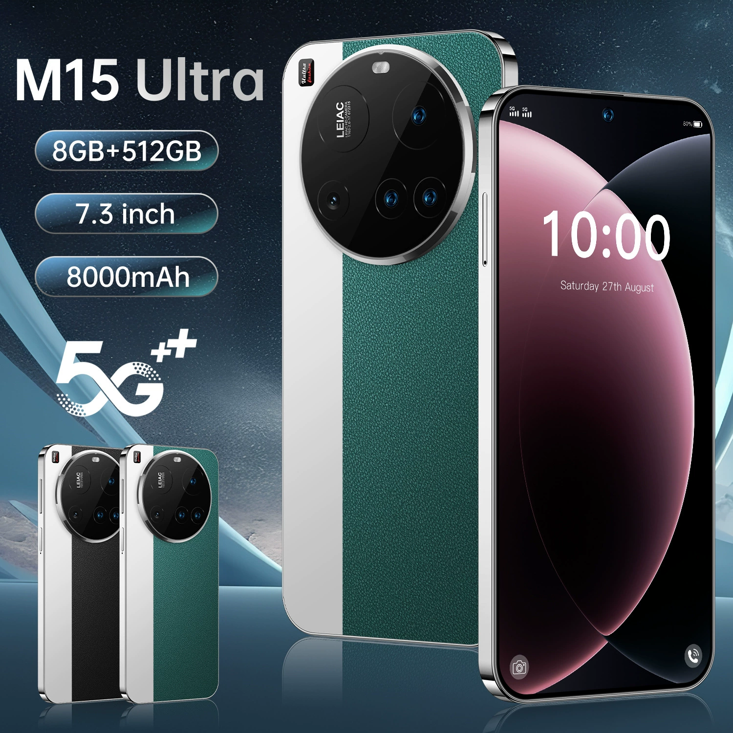 Смартфон G2 Android, 7,3-дюймовый полноэкранный дисплей, 4G, варианты по регионам