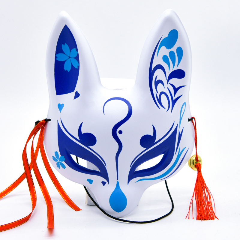 Nueva máscara de cosplay de media cara de zorro de flor de cerezo estilo japonés de celebridad de internet anime zorro demonio festival. image 4
