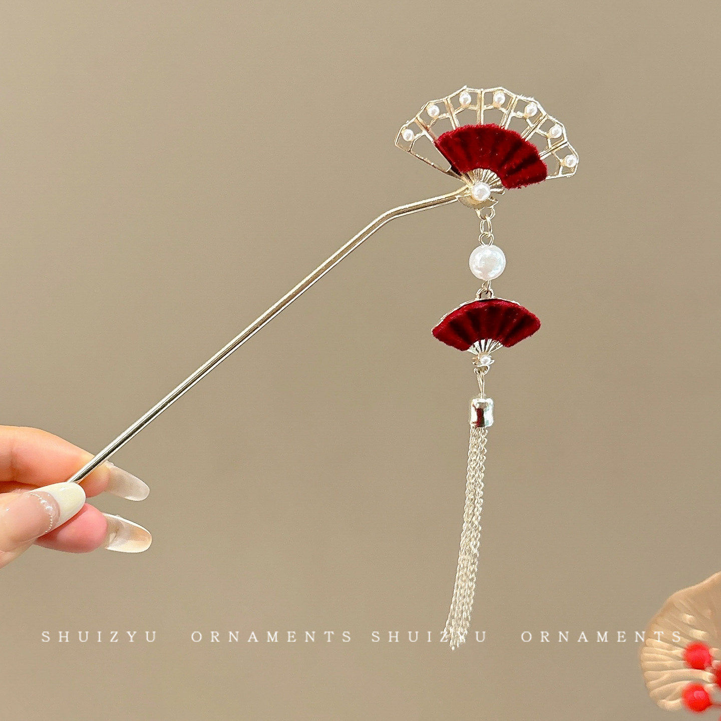 Nueva horquilla de flores de estilo antiguo chino, horquilla de sentido avanzado moderno, horquilla de cabello femenino, horquilla de Hanfu, tocado de horquilla de madera