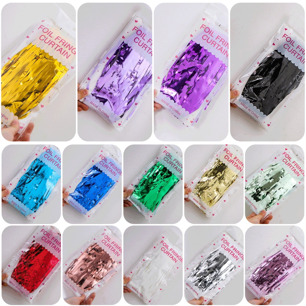 Wedding Rain Curtain Background Wall Birthday Gold Color Strip Decoration Living Room Layout Silver Party Supplies Tassel Rain Curtain