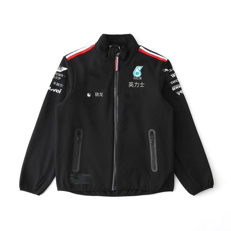 High-End Custom Co-Branded Racing Jacket with Embroidered National Flag Logo, Simple and Versatile Casual Softshell Jacket High-End Custom Co-Branded Racing Jacket with Embroidered National Flag Logo, Simple and Versatile Casual Softshell Jacket