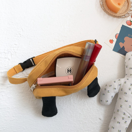 Children's bag  spring and summer new Korean puppy chest bag handsome little boy crossbody bag baby canvas coin purse