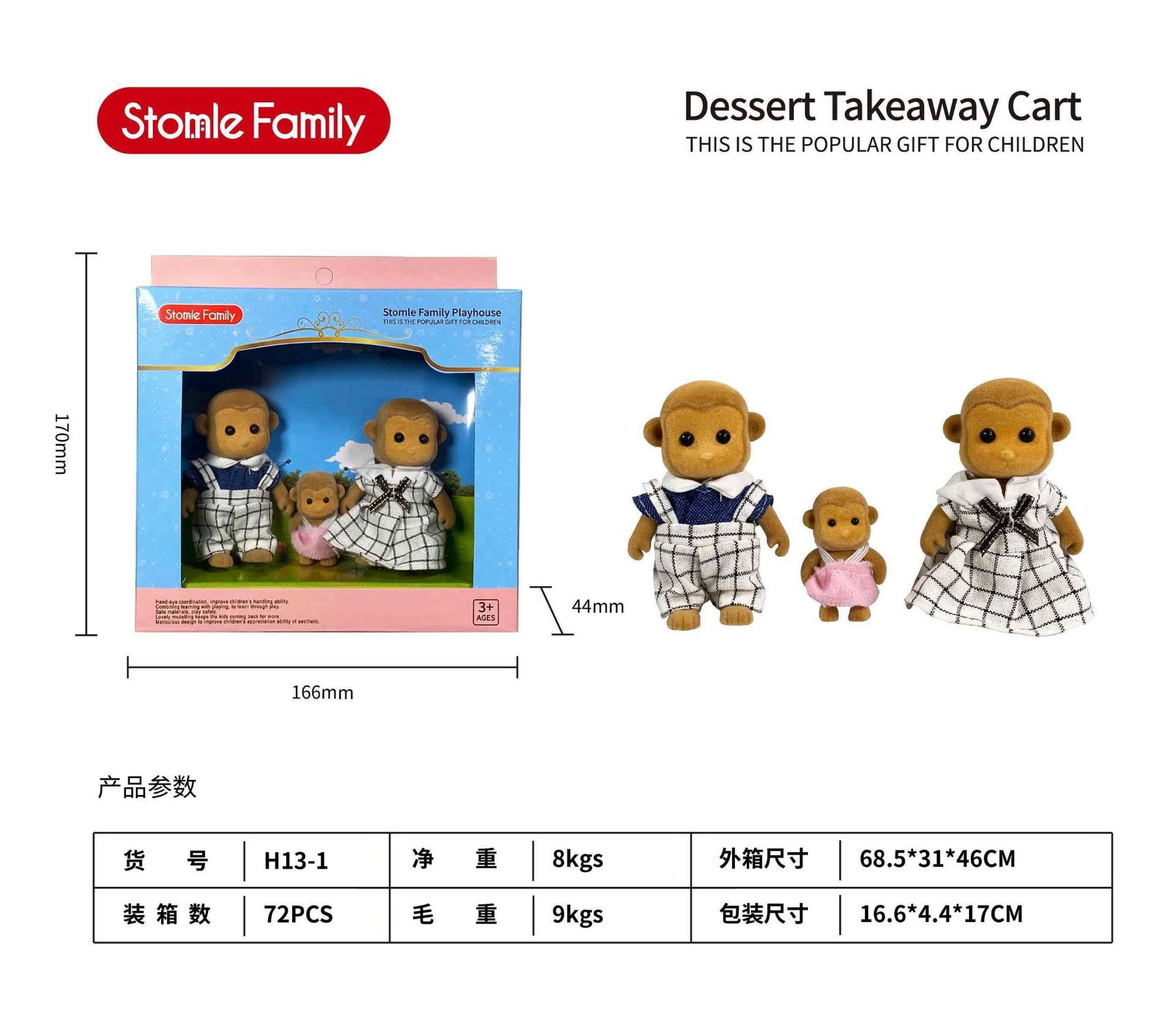 갈색 원숭이 세 마리