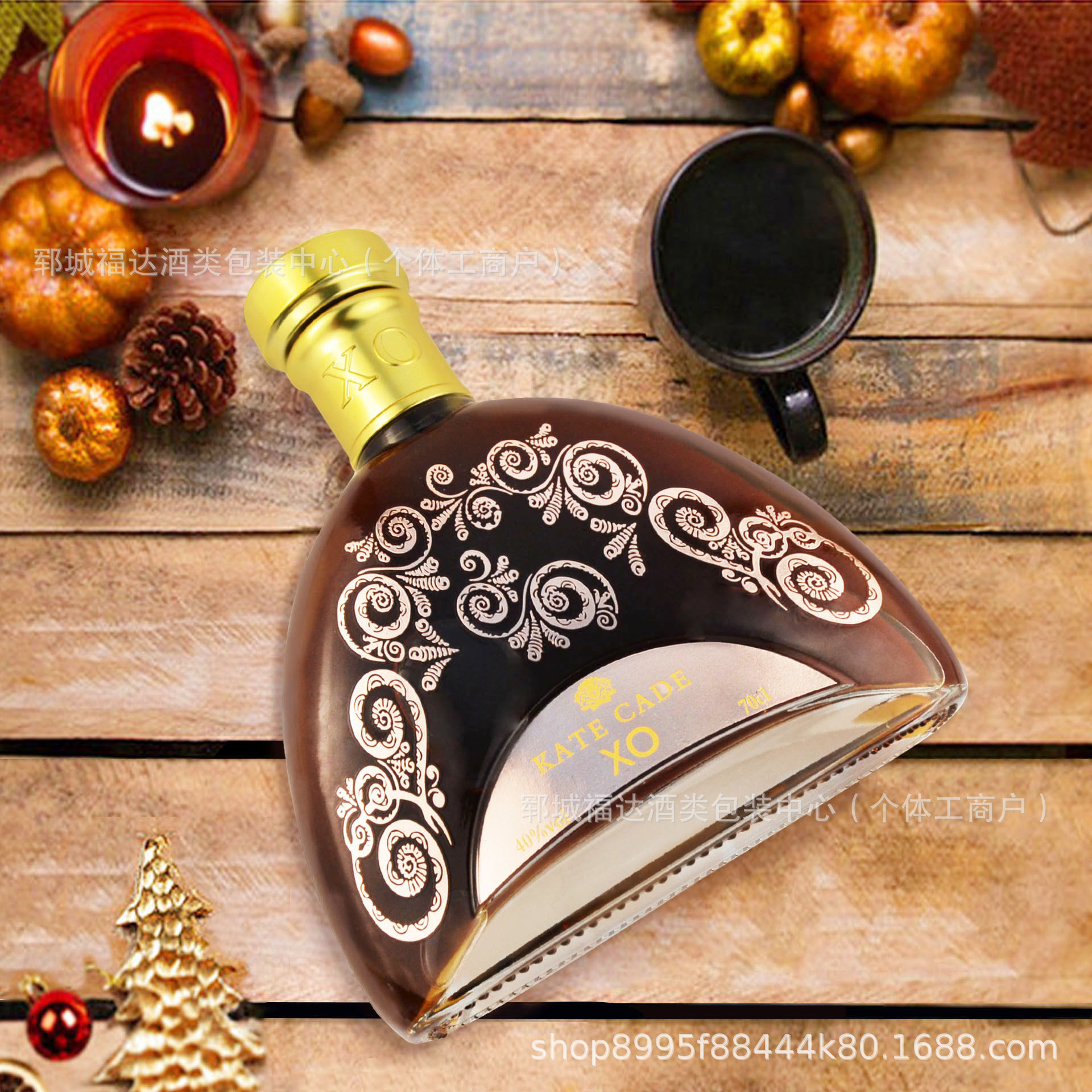 批发水晶玻璃酒瓶简约洋酒瓶700ml威士忌伏特加酒瓶透明XO空酒瓶