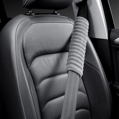 Car Truck universal winter Seat belt shoulder pad - gray-27cm-per-piece