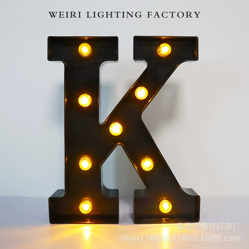 LED рекламная буква, черная подсветка алфавит, крупная декоративная английская буква 21,8 см