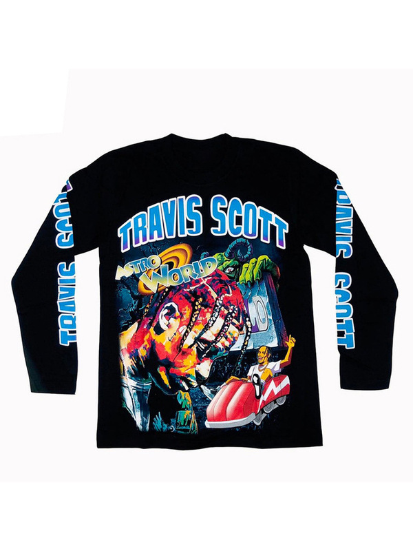 Travis Scott American Rapper Rock Street Style Men's Long-Sleeved T-Shirt