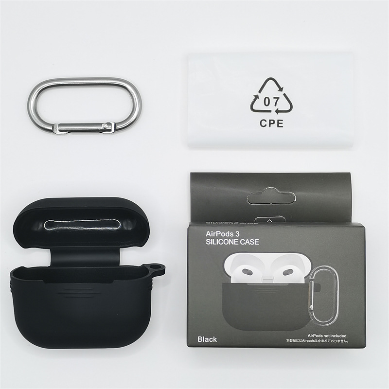 Suitable for Apple AirPods 3rd Generation Wireless Bluetooth Headphone Silicone Case Protective Shell Anti-fall Storage Bag Liquid