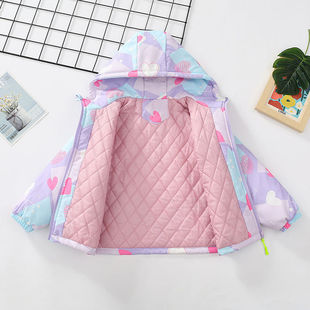 Girls' Cotton-padded Autumn and Winter Medium-thick Coat 2023 New Style Children's Spring and Autumn Girls' Cotton-padded Fashionable All-match Cotton-padded