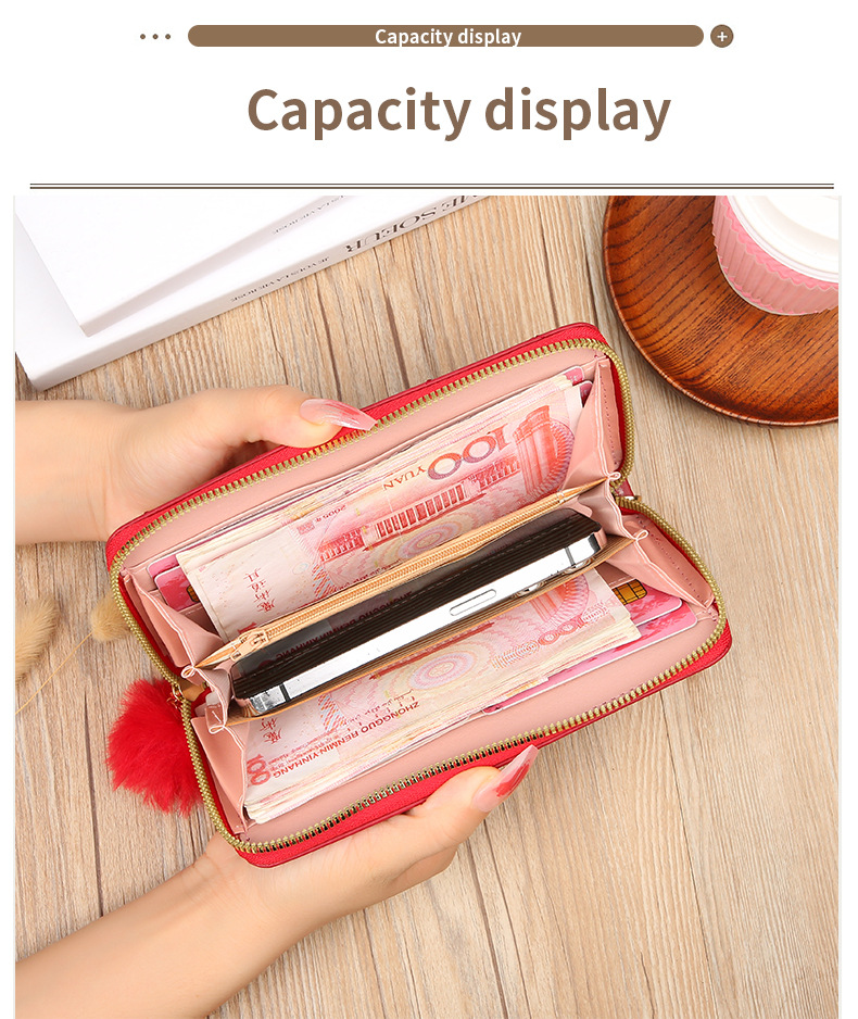 Sac à cartes Portable Simple et Long pour femmes, grande capacité, zéro portefeuille, étui Mobile adapté, nouvelle collection 2023_voghion.com