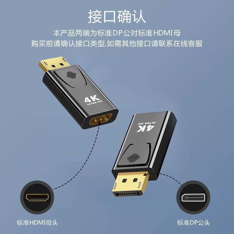 DP в HDMI ротор, интерфейс DisplayPort поворотный для ТВ/компьютерного дисплея 4K DP в HDMI