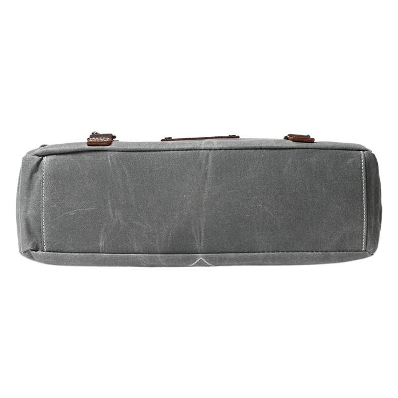New Waterproof Oil Wax Canvas with Cowhide Briefcase European and American Men's Bag Retro Computer Bag Shoulder Crossbody Handbag