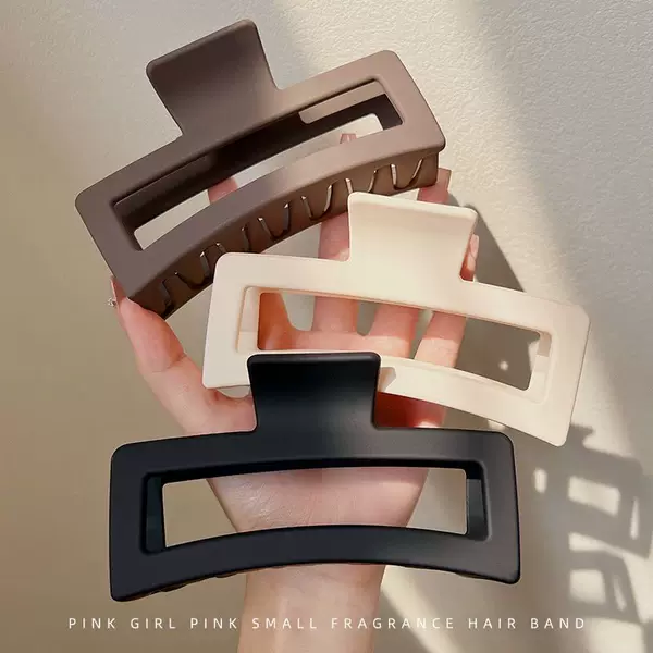 13cm Square Shark Clip for Women with Thick Hair, High Elasticity, Geometric Design, Versatile for Fixing Hair at the Back of the Head