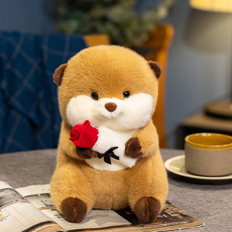Caricatura de flores rosadas muñecas de peluche muñecas de agua pequeñas muñecas de agua para niñas muñecas de paño tranquilizadoras regalos de San Valentín