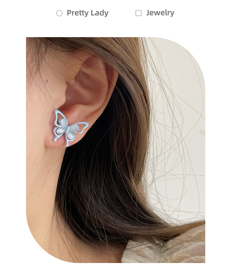 Butterfly Pattern All Seasons Season 1 Pair Sweet Butterfly Alloy Ear Studs