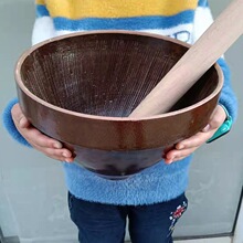 老式湖号细密擂钵辣椒姜蒜米糊加厚有齿家用酒店陶土厨房新品