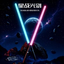 跨境同款激光剑星球金属光剑变装七彩声光变色LED灯可充电玩具