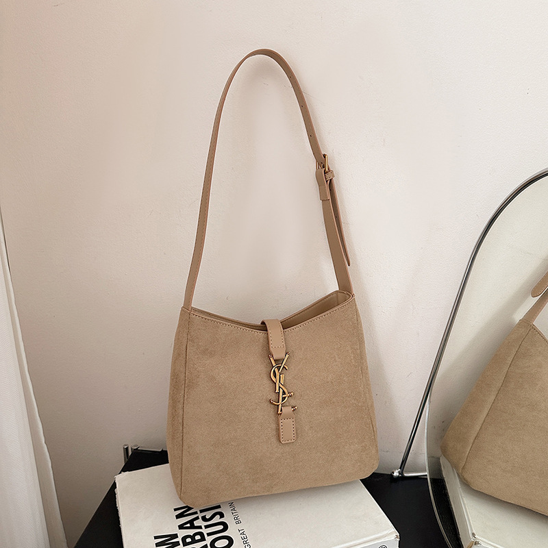 Cross-border Poplar Forest New ROSE Style Underarm Bucket Bag Large Capacity Shoulder Commuter Women's Bag - Thumbnail 2