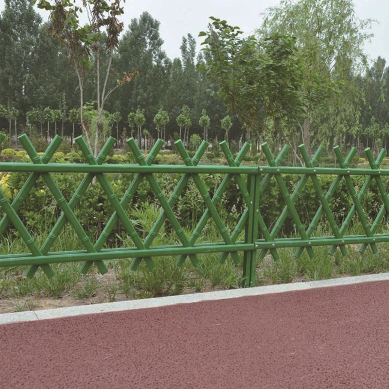 公园金属仿竹护栏 竹节式护栏 园艺仿真装饰竹栏杆 厂家