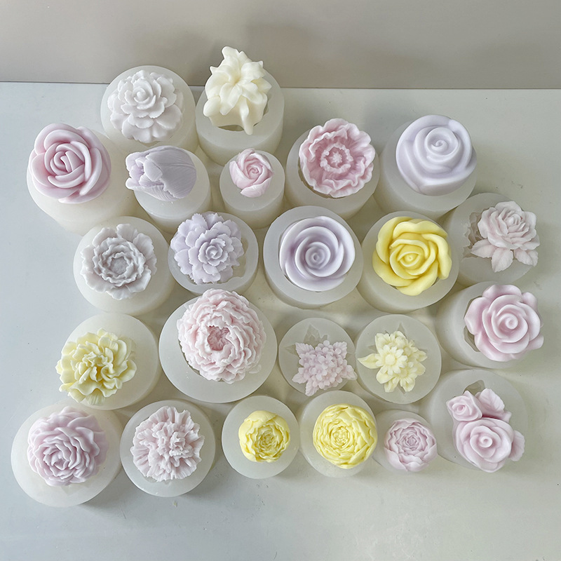 嘉匯美花卉香薫ろうそくシリカゲル金型diy花びら拡香石手作り石けん石膏滴糊砥石|undefined