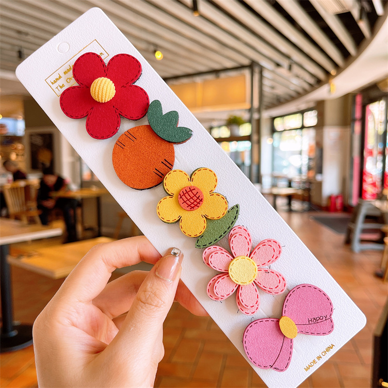 Los niños coreanos publican pegatinas mágicas de color caramelo de dibujos animados lindo y simple acabado de cabello roto artefacto Velcro de frutas