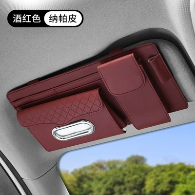 Car Glasses Clip/Bill Clip – Clip - nappa-leather-burgundy