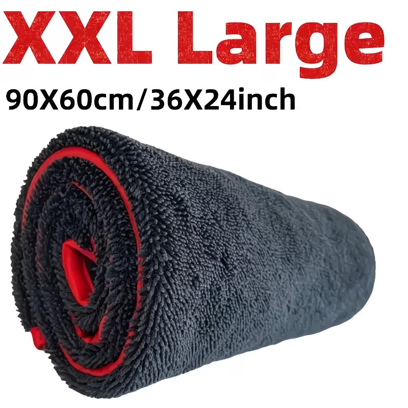 Transfronterizo trenza toalla de limpieza de automóviles toalla de absorción de secado rápido personalizada toalla de lavado de automóviles sin rastro de agua trenza