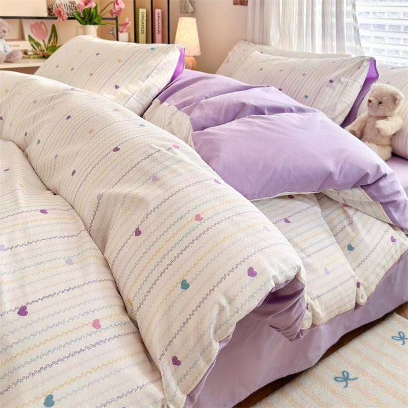 Ins Small Fresh Pure Cotton Quilt Cover 150X200 Quilt Cover Single Piece 2025 New Four-Season Universal Cotton Quilt Cover Bedding