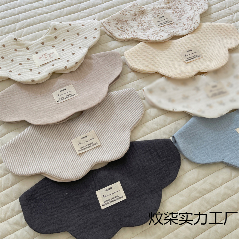 Children's cotton summer thin waterproof eating bib for new born, Korean style, water absorbent 3