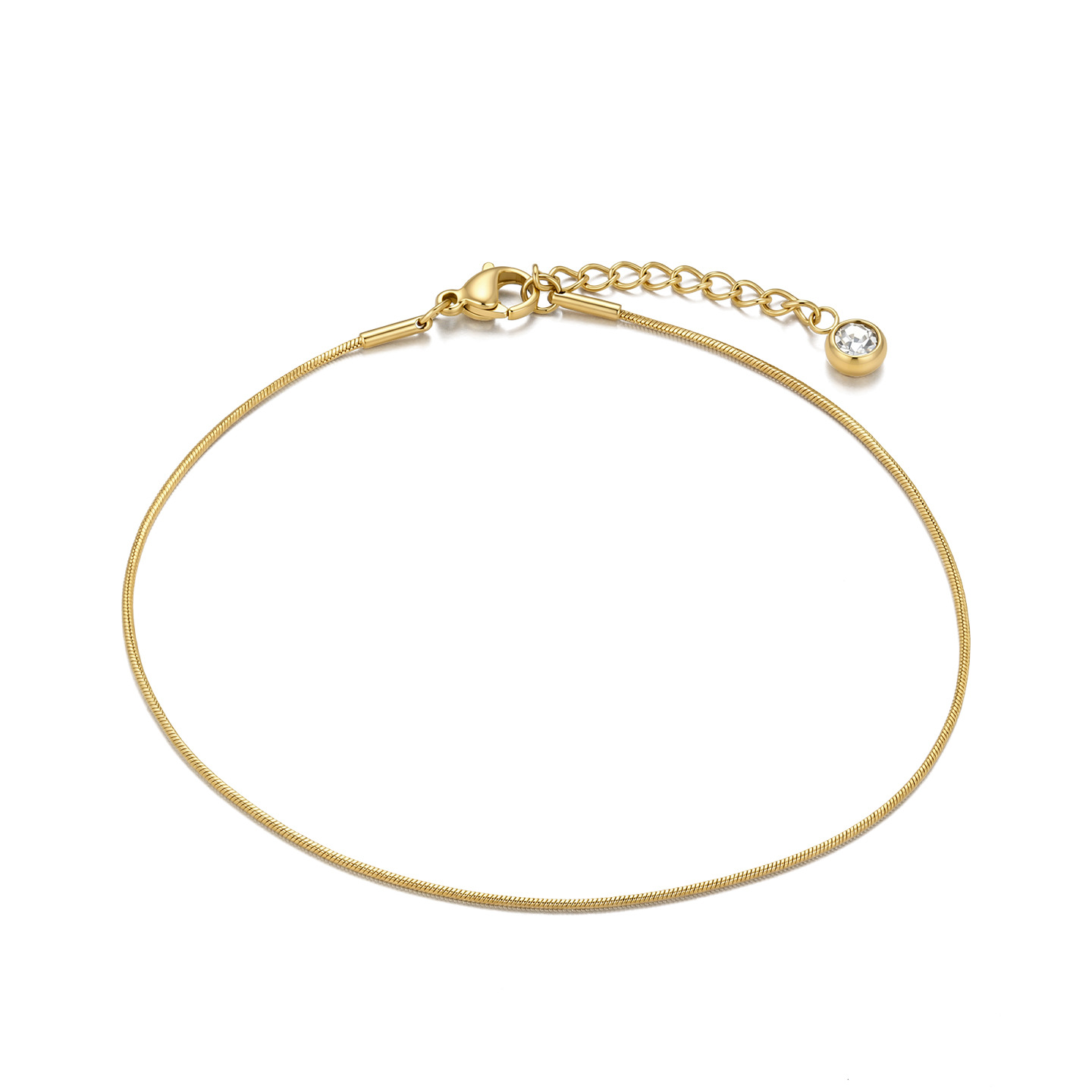 Xuping moda simple joyas de cadena de hueso de serpiente acero inoxidable personalidad inseng diaria fácil de montar accesorios de verano para mujeres