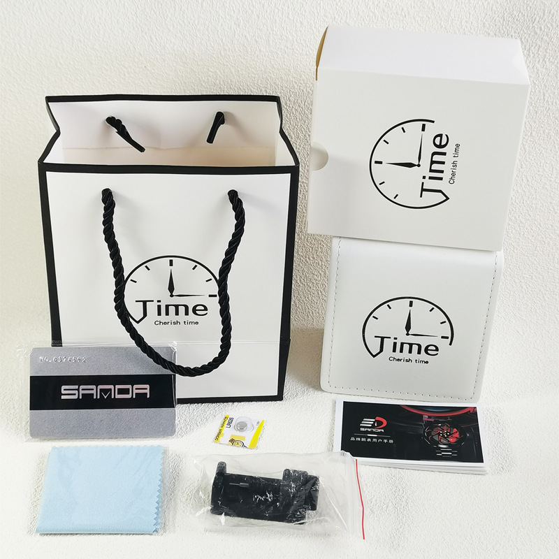 Three-Da Watch Packaging Gift Box Square Quartz Watch Fashion Watch General Leather Box Factory Direct Sale