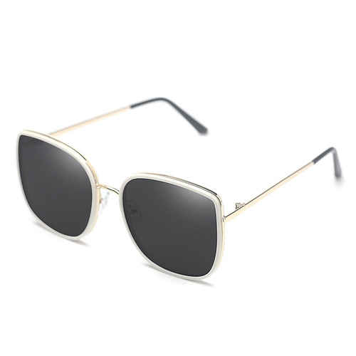 Xiaohongshu Live Same Style Classic Retro Square Metal Sunglasses for Driving and Fishing, UV Protection