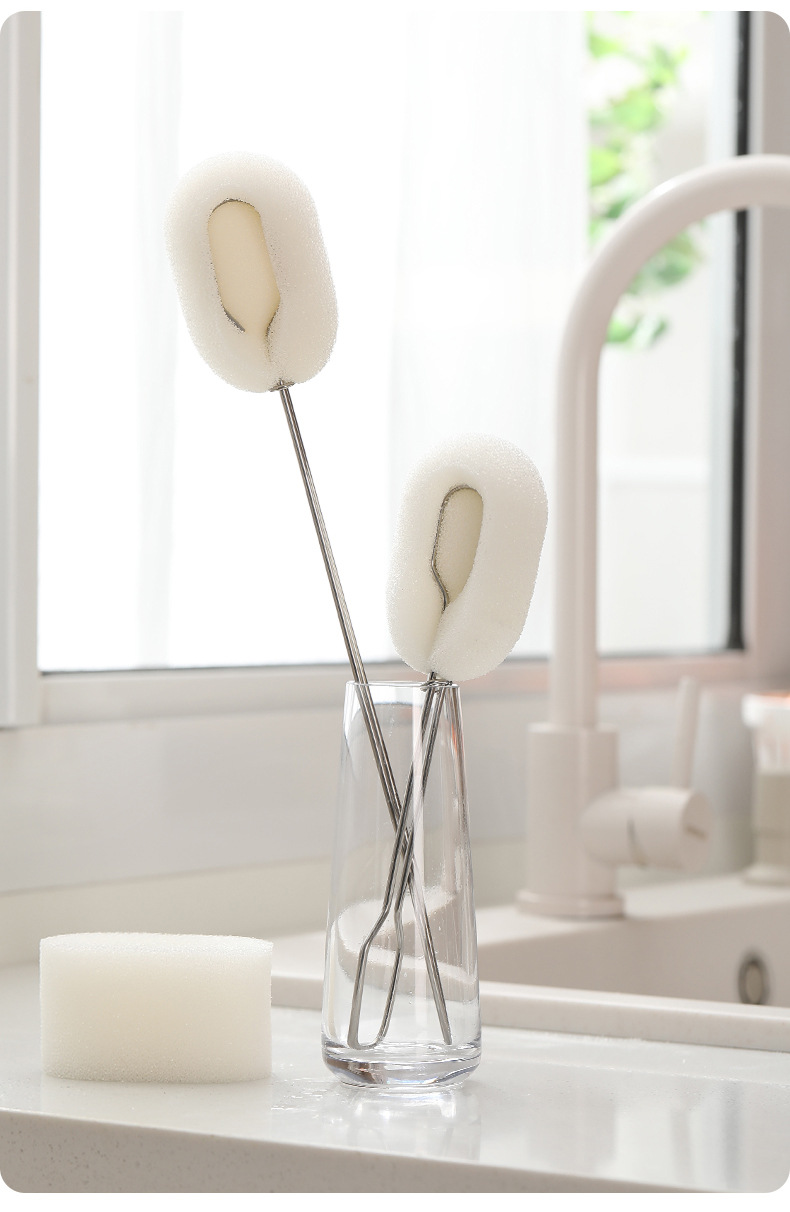 Flaskborste i rostfritt stål med långt skaft för koppar_voghion.com