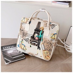 Travel bag, boarding bag, women's handbag, travel bag, luggage bag, short trip travel bag, student bag, business trip, Korean style cartoon