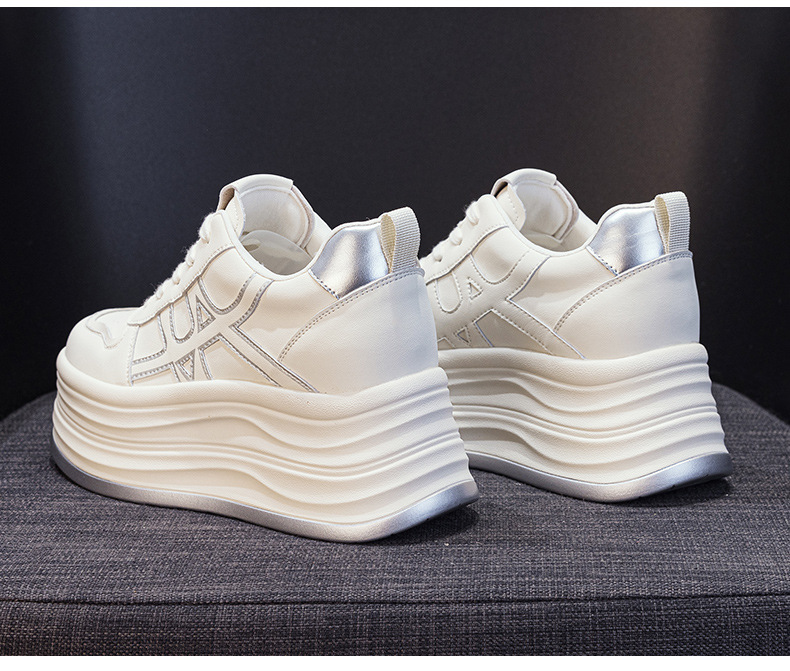 Giày sneaker nữ đế dày tăng chiều cao phong cách thể thao đa năng — M2985 lót đơn màu bạc, M2985-1 cộng với nhung đỏ, M2985-1 plus nhung bạc, M2985 lót đơn màu đỏ chi tiết 22